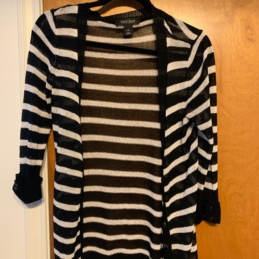 Breathable beautiful striped cardigan